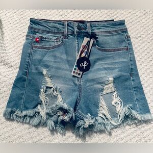 April Frayed Denim Shorts